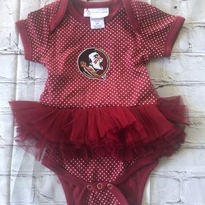 FSU baby girls 1 pc romper NWOT